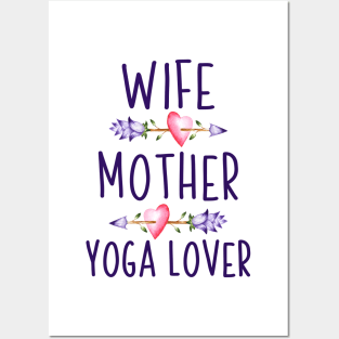 Wife Mother Yoga Lover Posters and Art